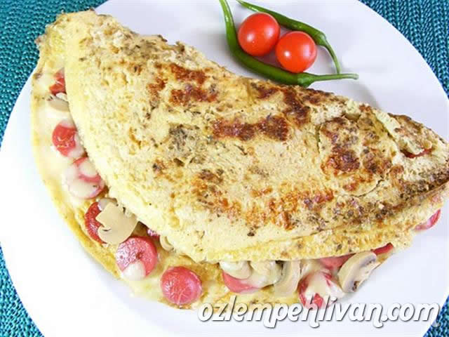 Sosisli, Mantarlı Omlet